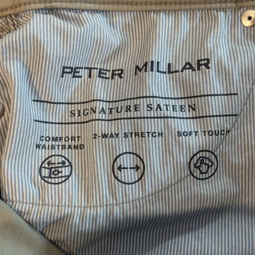 Peter Millar Mens 5-Pocket Pants grey Khaki 35x32 Straight Leg Twill